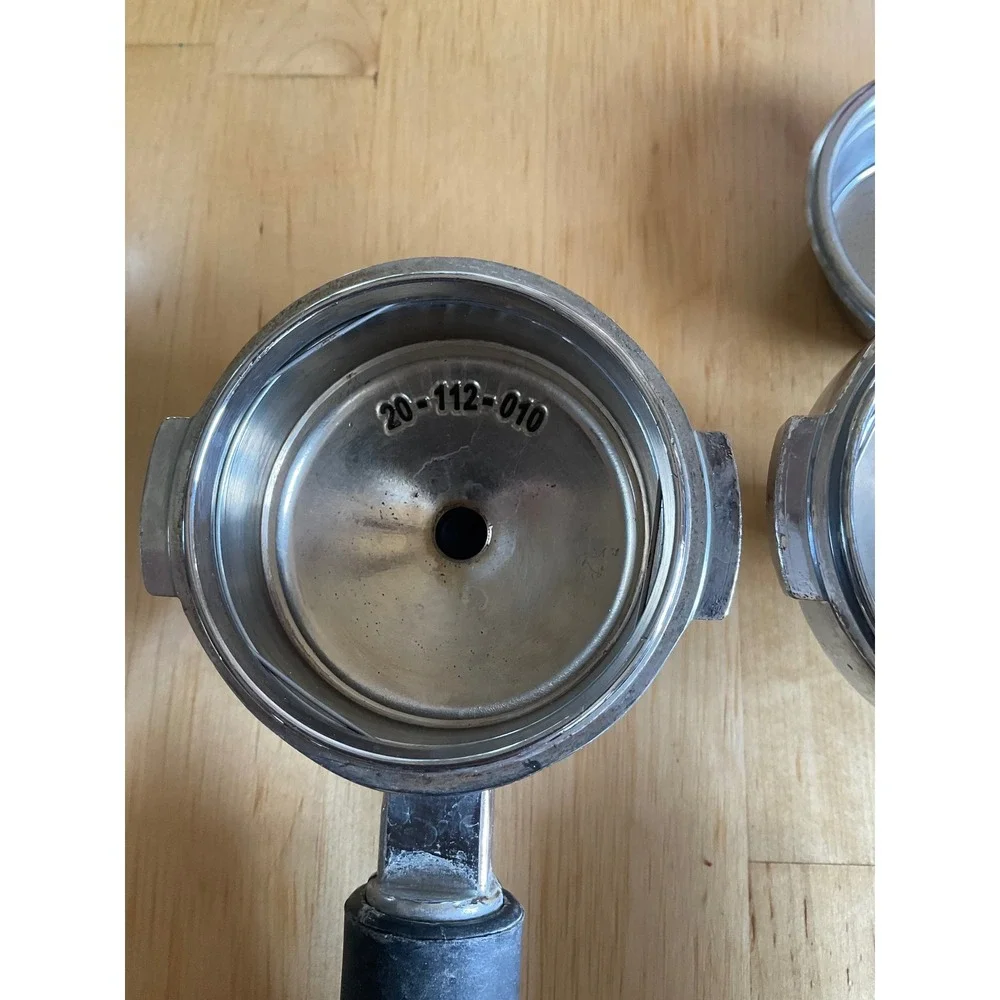 Rancilio Espresso Portafilter Set 20-112-010 with Filter Baskets Lot of 3